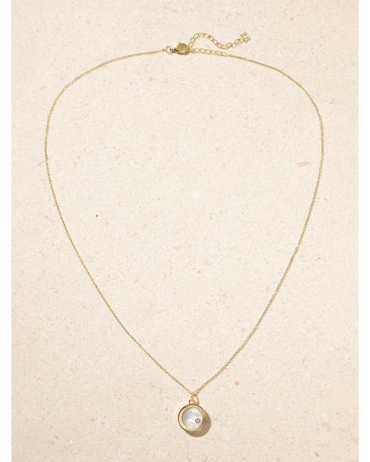 Mateo Natural 14-Karat, Pearl And Diamond Necklace