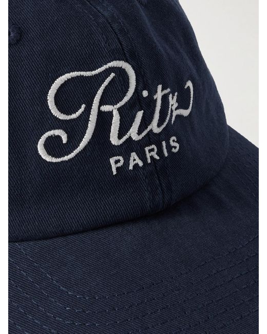 Frame Ritz Ball Cap FRAME Ritz Paris Embroidered Cotton-Twill Baseball Cap in Blue | Lyst