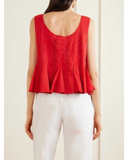 Sea Pippa Embroidered Cotton Tank