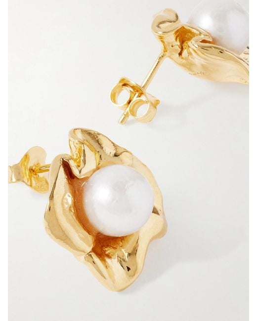 Completedworks Metallic Unity Recycled Vermeil Pearl Earrings