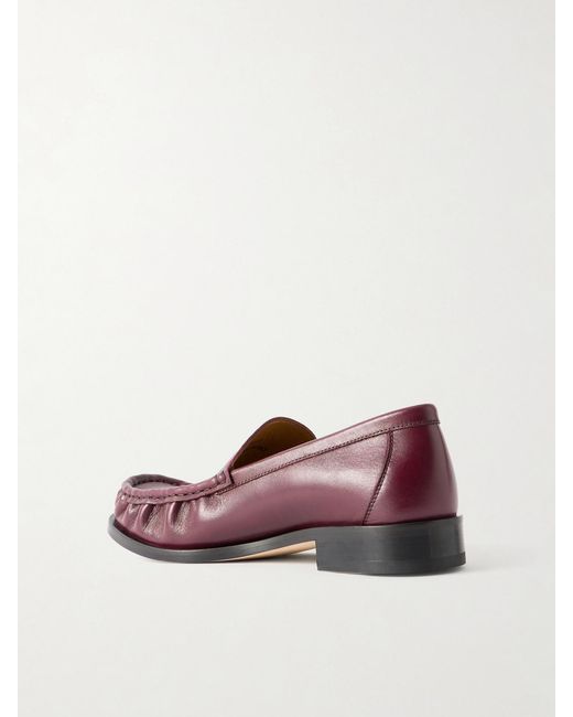 LEGRES Purple Model 64 Leather Loafers
