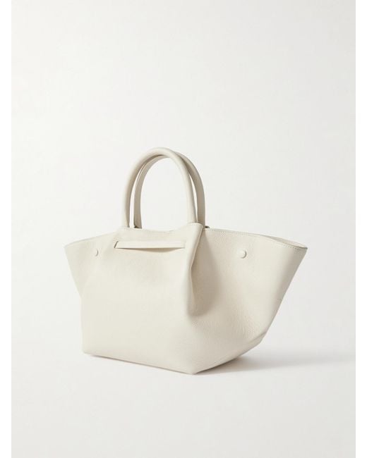 DeMellier London Natural New York Midi Textured-Leather Tote