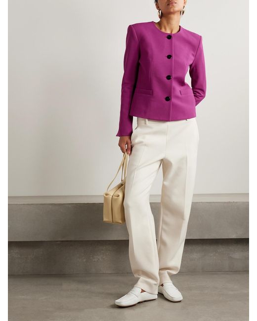 Maria McManus Purple Stretch-Wool Jacket