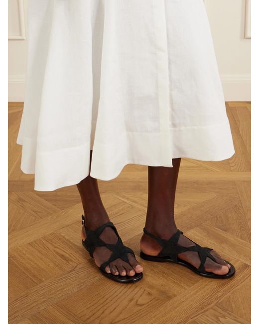 Gabriela Hearst Black Star Suede Sandals