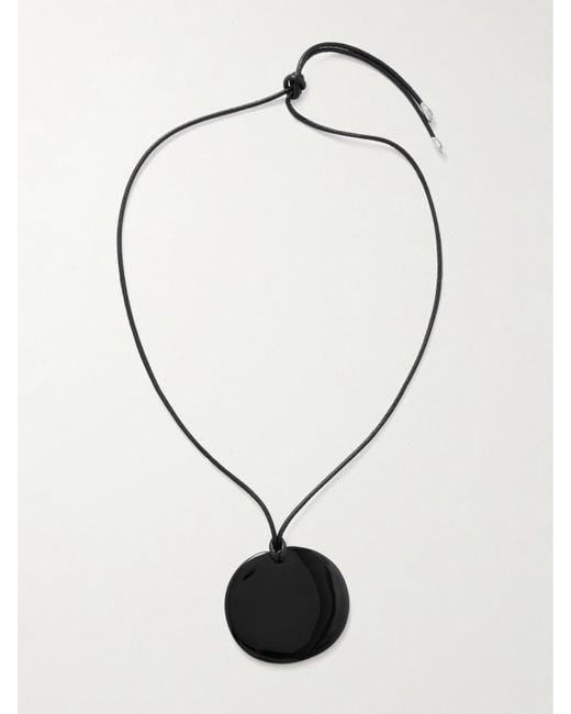 Sophie Buhai Natural Large Full Moon Cord, Onyx And Necklace