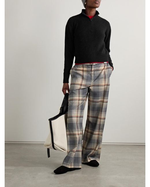 The Elder Statesman Black Kaschmirpullover Mit Reißverschluss