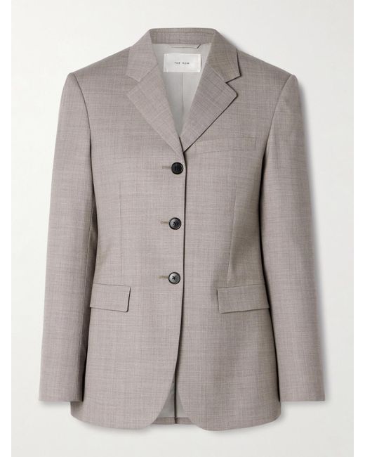 The Row Gray Selene Wool Blazer