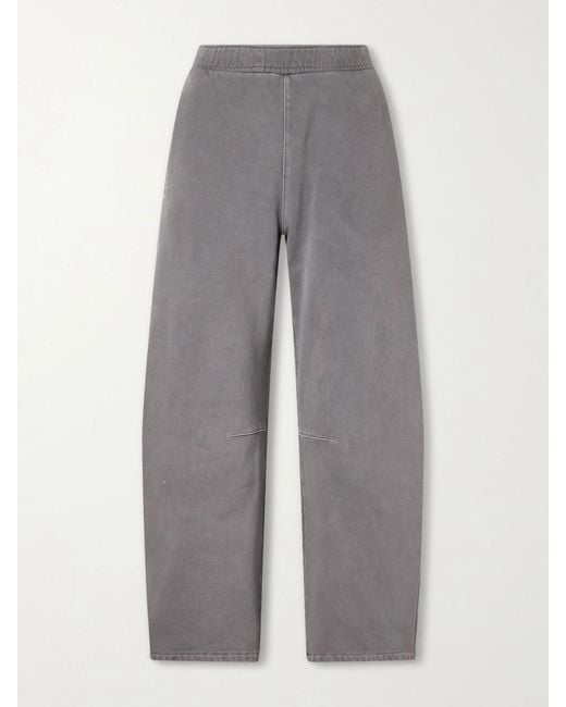 Citizens of Humanity Gray Miro Cotton-Jersey Barrel-Leg Track Pants