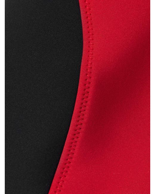 Lisa Marie Fernandez Red Lisa Marie Two-Tone Neoprene Halterneck Bikini
