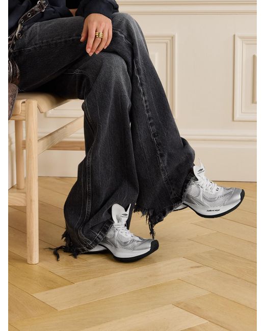 Balenciaga White Circuit Mesh And Rubber Sneakers