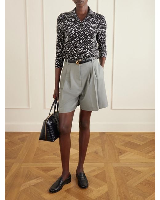 Nili Lotan Black Gaia Silk Crepe De Chine Shirt