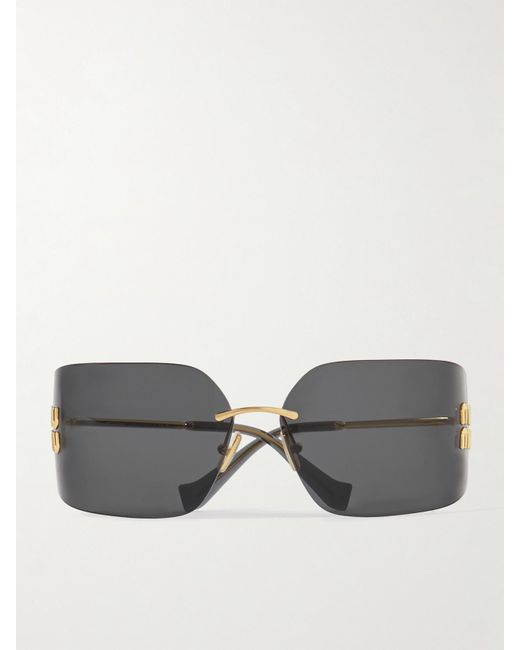 Miu Miu Gray D-Frame-Tone Sunglasses
