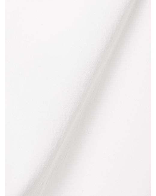 Khaite White Ayame Open-Back Cotton-Canvas Midi Dress