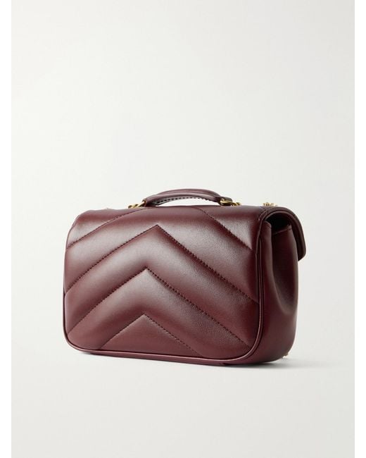 Saint Laurent Purple Loulou Mini Matelassé Leather Shoulder Bag