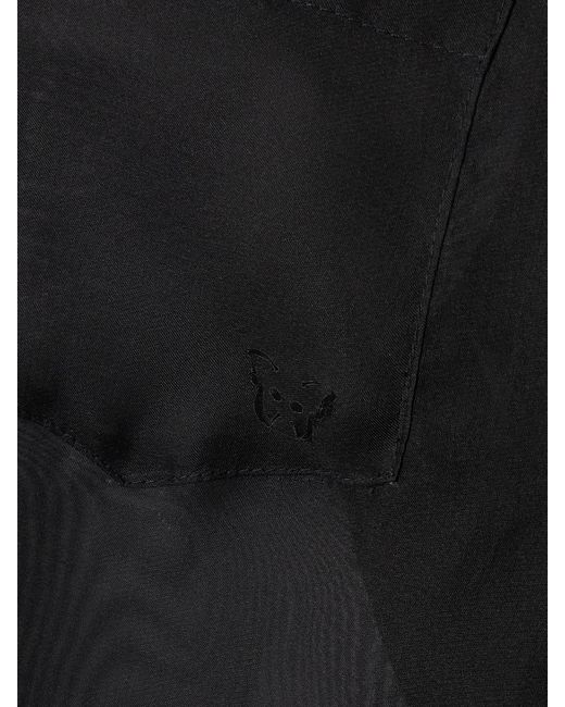 Kiki de Montparnasse Black Laser-Cut Silk-Organza Shirt
