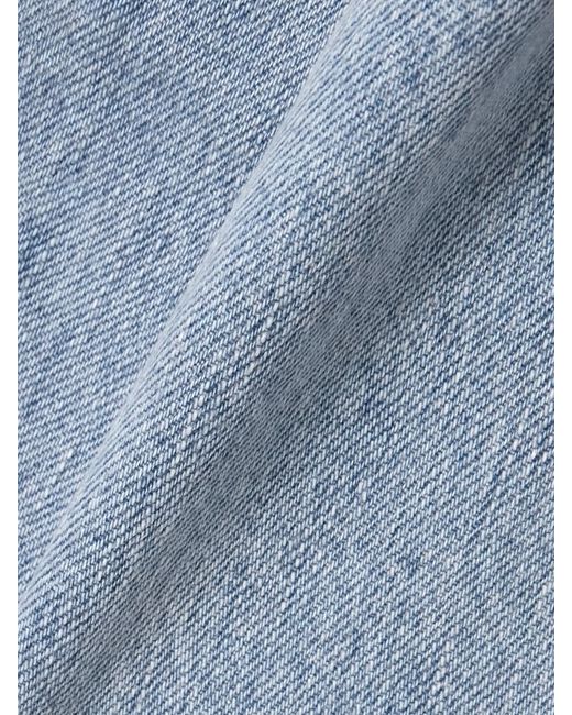Wardrobe NYC Blue Strapless Denim Top