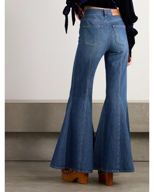 Chloé Blue High-Rise Flared Jeans