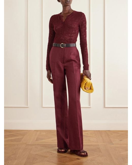 Gabriela Hearst Yellow Paola Embellished Suede Clutch