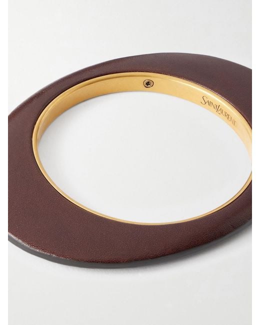 Saint Laurent Brown Blade-Tone Bracelet