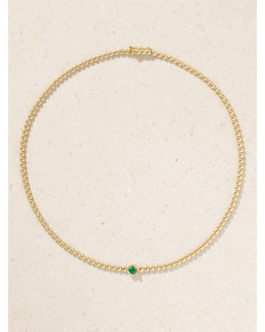 Jennifer Meyer Natural 18-Karat Emerald Necklace