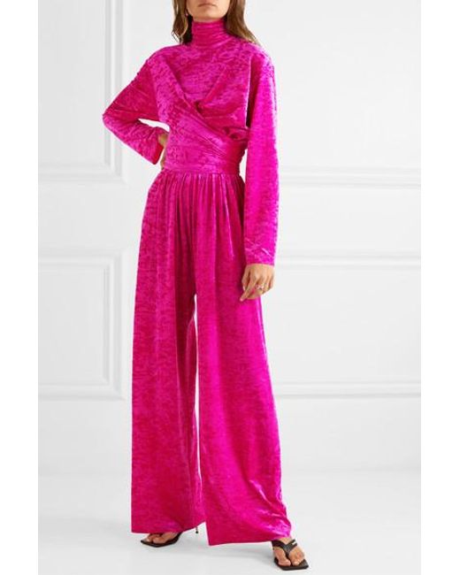 Balenciaga Crushed-velvet Turtleneck 