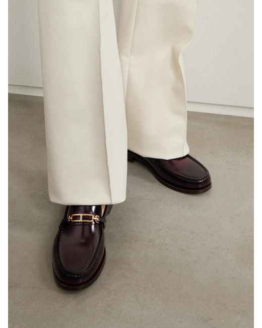 Tom Ford Brown Loafers Aus Leder Mit Verzierung