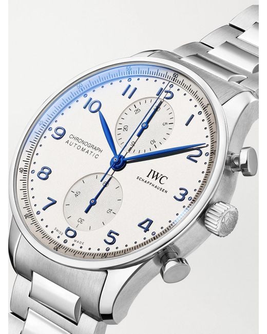 Iwc Gray Portugieser Automatic Chronograph 41Mm Stainless Steel Watch