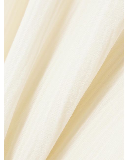 Totême White Cotton And Silk-Blend Crepon Midi Dress