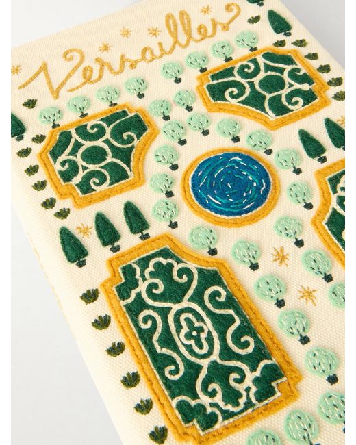 Olympia Le-Tan Metallic Versailles Appliquéd Embroidered Canvas Clutch