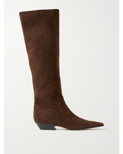 Khaite Brown Marfa Classic Flat Knee High Boot