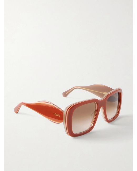 Loewe Brown Paula's Ibiza Square-Frame Acetate Sunglasses