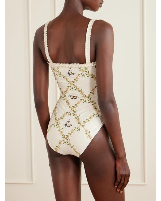 Agua Bendita White Limon Azucar Printed Swimwear