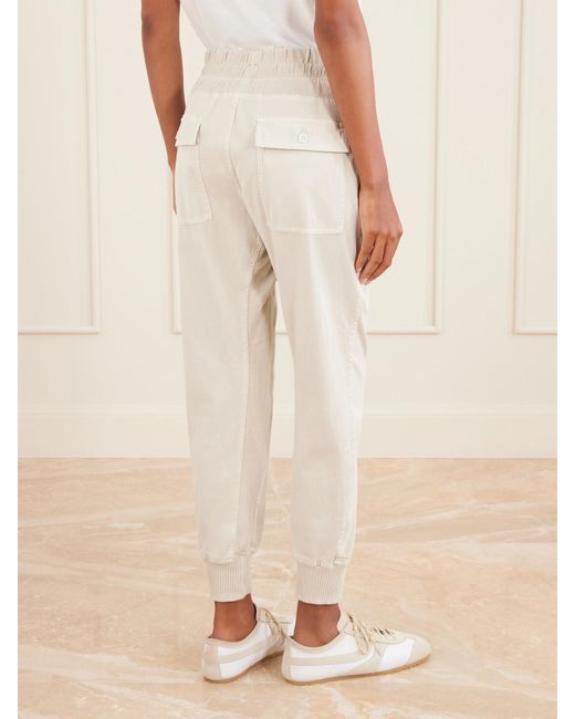 James Perse White Cotton Tapered Pants