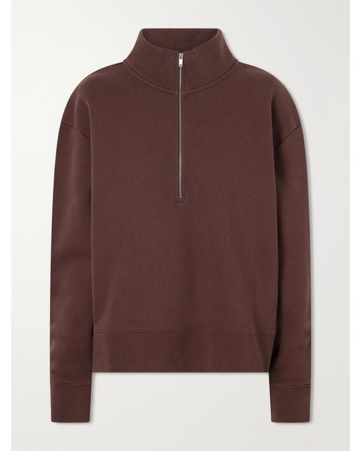Studio Nicholson Brown Thalen Cotton-Jersey Fleece Sweatshirt