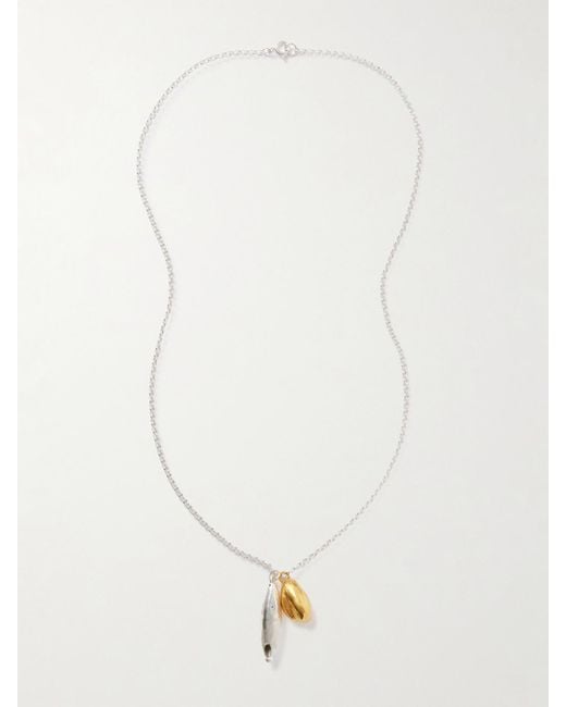 Alighieri White The Dance Of The Notes-Plated And Recycled Necklace