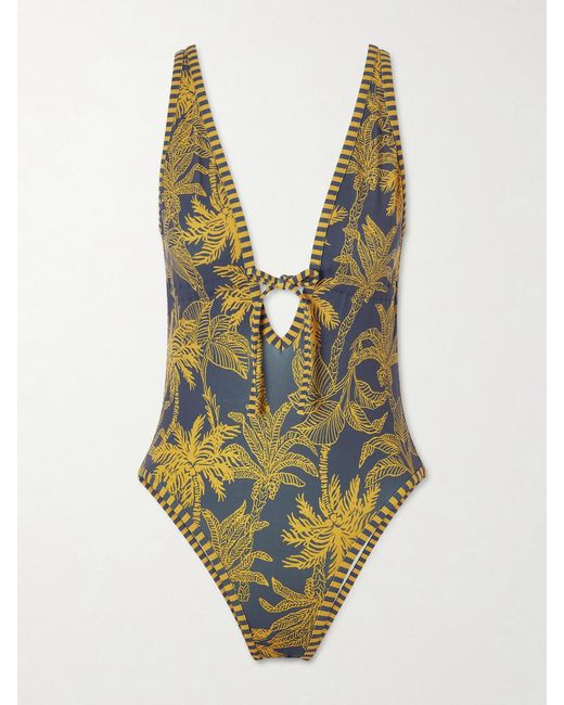 Eres Green Destination Printed Swimsuit