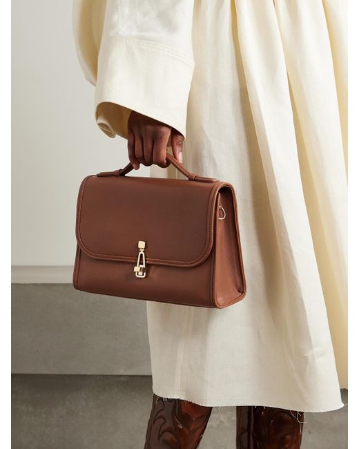 Gabriela Hearst Brown Leonora Mittelgroße Tote Aus Leder