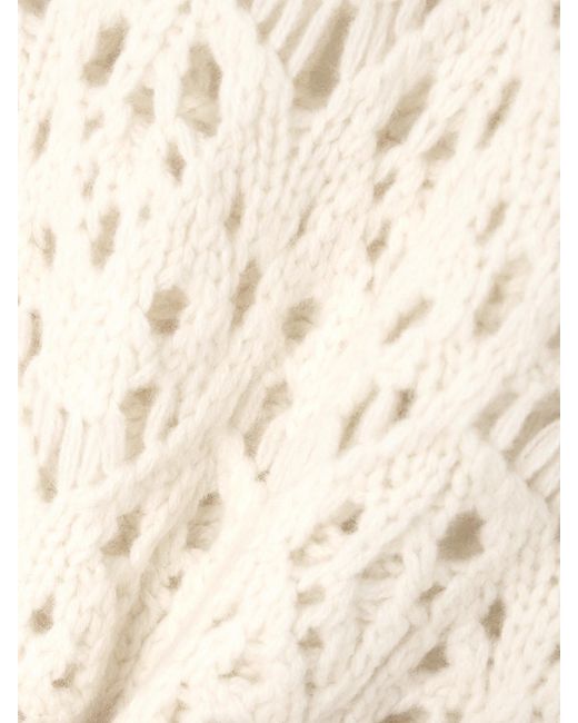 Chloé Natural Open-Knit Wool Sweater