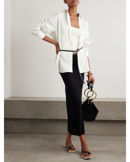 Totême Natural Striped Voile Shirt