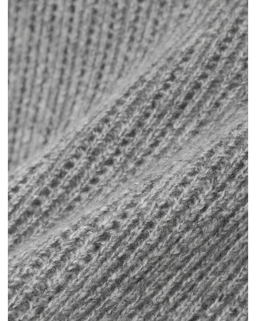 James Perse Gray Cropped Cashmere And Silk-Blend Vest
