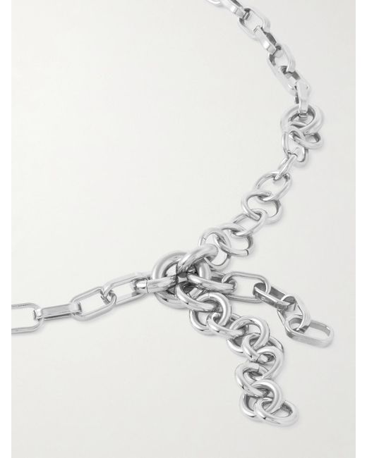 Laura Lombardi White Lega Platinum-Plated Necklace