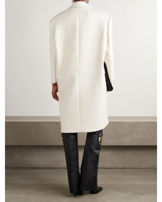 Givenchy Natural Oversized Double-Breasted Wool Coat
