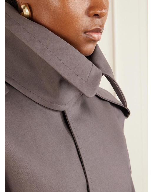 Victoria Beckham Brown Philippa Belted Cotton Trench Coat