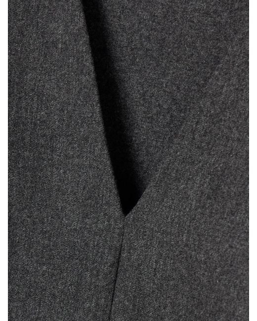 Khaite Gray Syd Pleated Wool Midi Dress