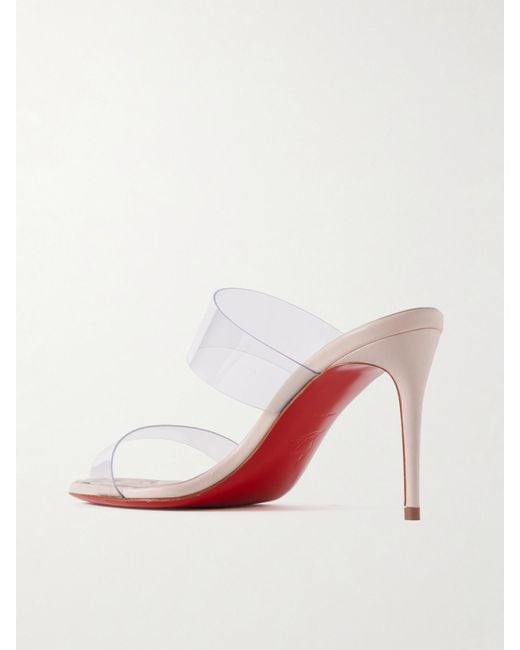 Christian Louboutin Natural Just Loubi 85 Mules Aus Pvc