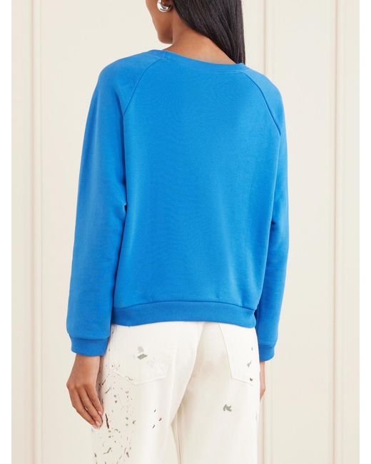 Jamie Haller Blue The Daily Cotton-Terry Sweatshirt