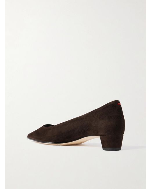 Aeyde Brown Judi Pumps Aus Veloursleder
