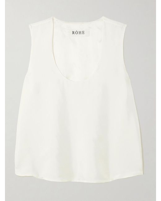 Rohe White Silk Tank