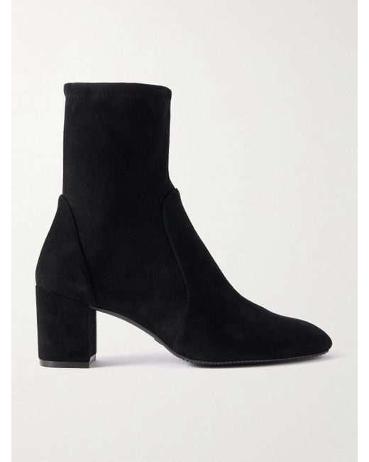 Stuart Weitzman Black Yuliana Suede Ankle Boots