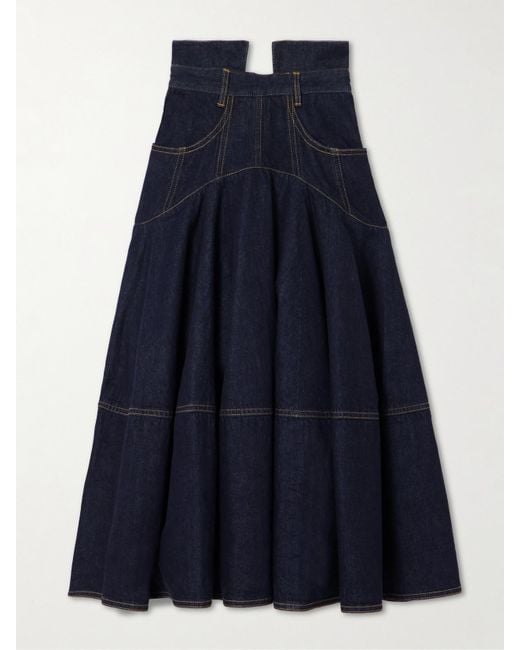 Zimmermann Blue Hypnotic Midi-Jeansrock